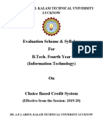 B.Tech. 4th Year Information Technology CBCS 2019-20 PDF