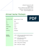 Ahmad Jauhar Muttaqin: Formal Education