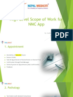 High Level Scope of Work For NMC App: By: Sudhakar Rai (C.I.O.)