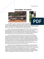 Reflection Paper: La Castilla