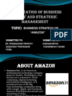 Topic:: Business Strategy of "Amazon"
