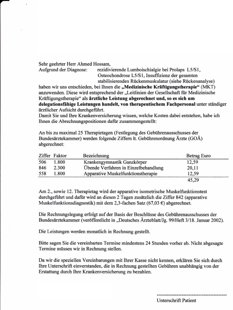 Kostenvoranschlag