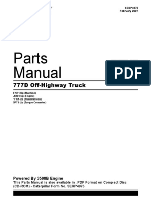 Parts Book 777 PDF, PDF, Turbocompresseur