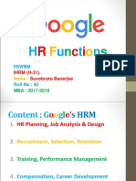 HR Functions of Google