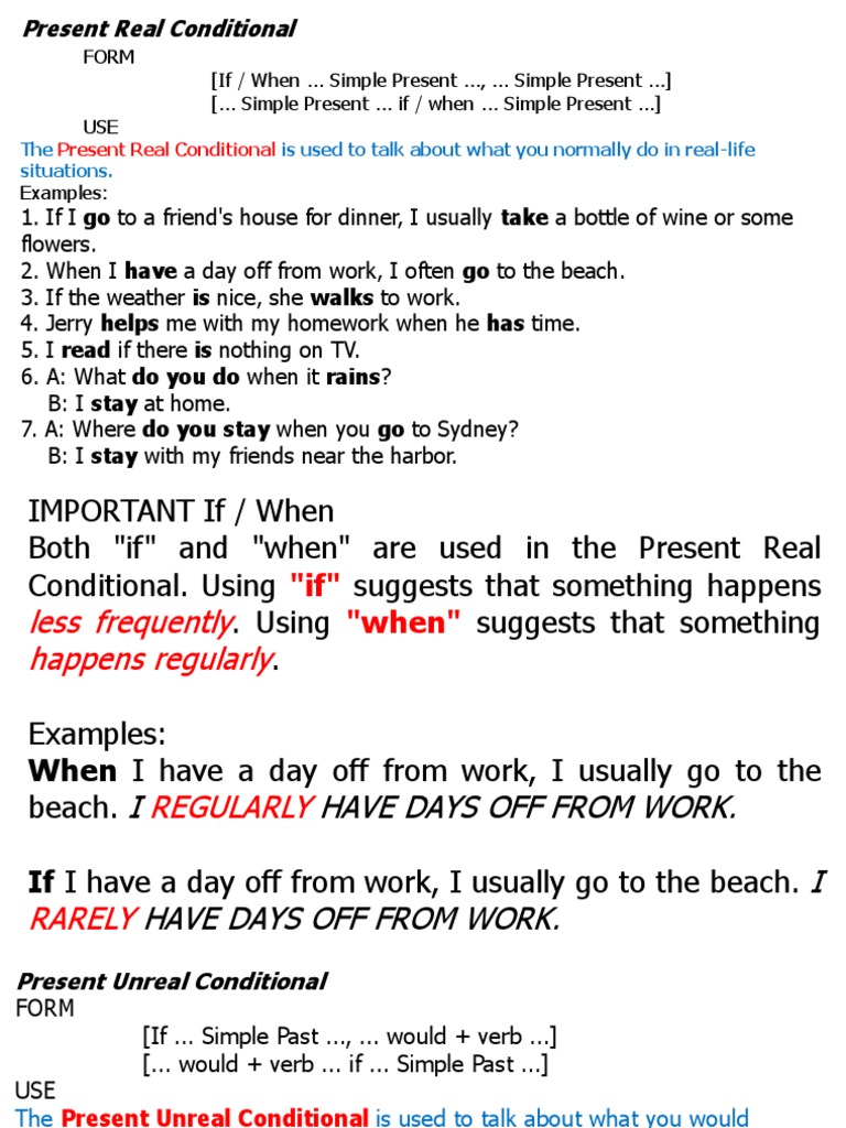 10.1 - 10.4 Activities - Conditionals | PDF | Grammar | Syntax