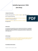 Confidentiality Agreement Format