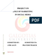 Project On Role of Marketing in Social Media