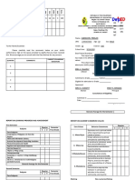 Arrangement of Subjects Card