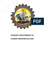 Teachers Relationship Student Behavior in Class Balida