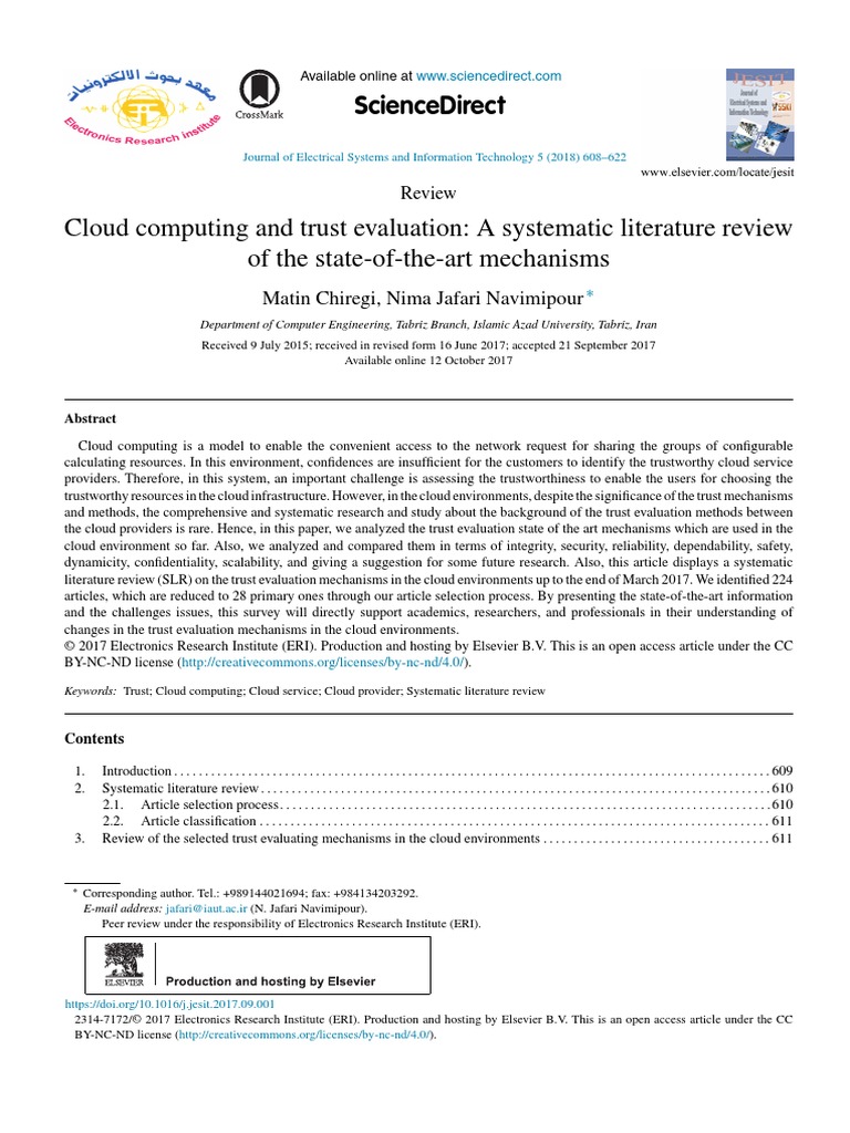 Cloud Computing and Trust Evalution | PDF | Cloud Computing ...