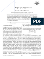 Part Waiting Time Distribution in A Two-Machine Line