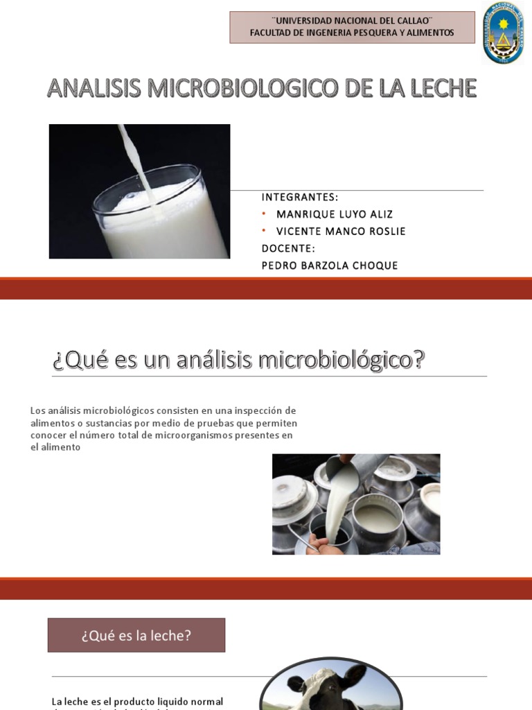 Análisis Microbiológico de la Leche | PDF | Leche | Las bacterias