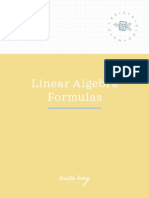 Linear Algebra - Formulas