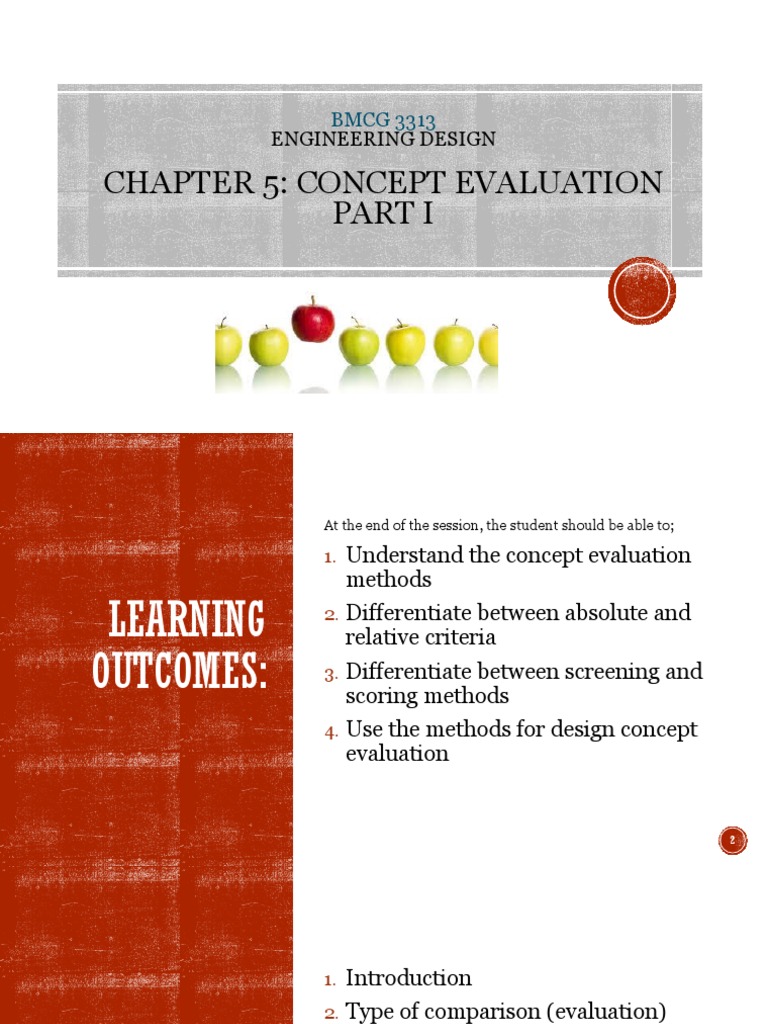 5 Chapter 5 Concept Evaluation Part I PDF Engineering Design
