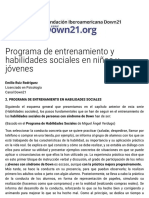 Programa de Entrenamiento y Habilidades Sociales en Niños y Jóvenes