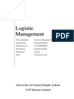 Logistic Management: University of Central Punjab, Lahore UCP Busines School