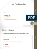 Programming Fundamentals: C++ For Loop