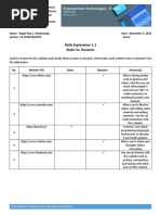 Skills Exploration 1.1 Static vs. Dynamic: Porfirio G. Comia Memorial National High School