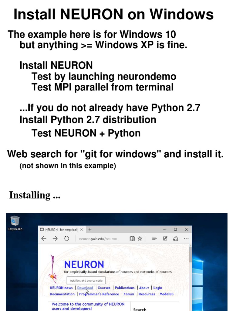 Installing NEURON on Windows 10 | PDF | Games & Activities | Computers