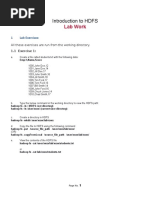 Hdfs Lab Work