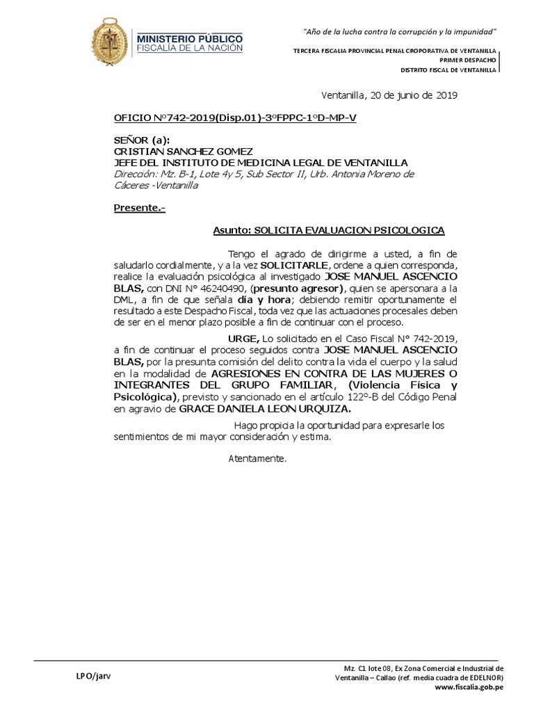 Oficios Lesiones Leves - Agresiones en Contra de Las Mujeres