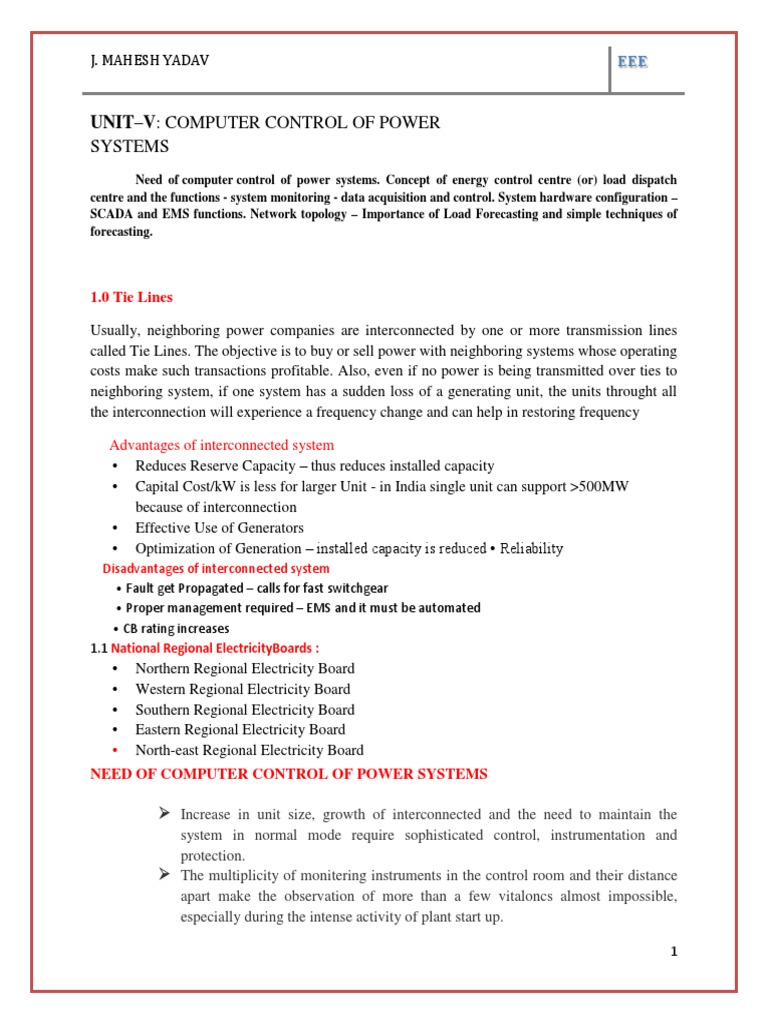 Computer Control in Power Systems | PDF | Scada | Electric Power System