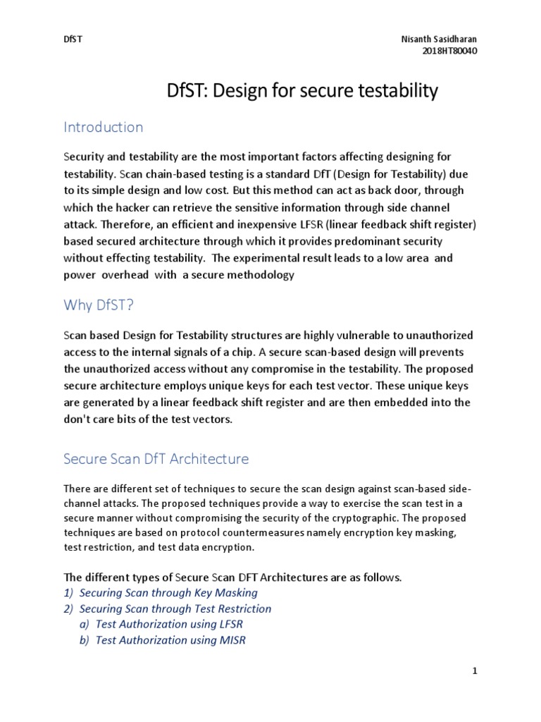 Secure Design for Testability Techniques | PDF | Cryptography | Encryption