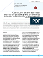 Continuouspharmaceuticalprocess Engineering and Economics - BR - Investigating Technical Efficiency, Environmental Impact and Economicviability