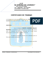 Certificado de Trabajo