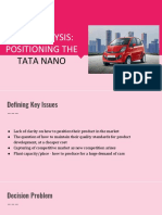 Position Tata Nano to Capture India's Competitive Low-Cost Car Market