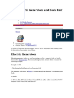 Generators and Back Emf