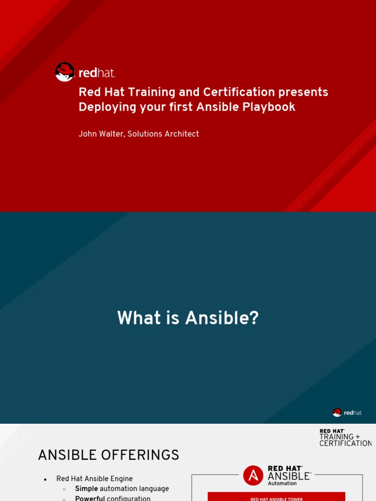 Ansible Playbook Deployment Guide | PDF | System Administrator | Red Hat