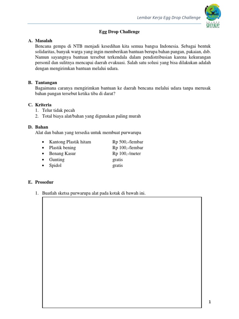 Egg Drop Challenge | PDF