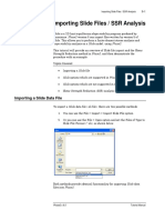 Importing Slide Files / SSR Analysis