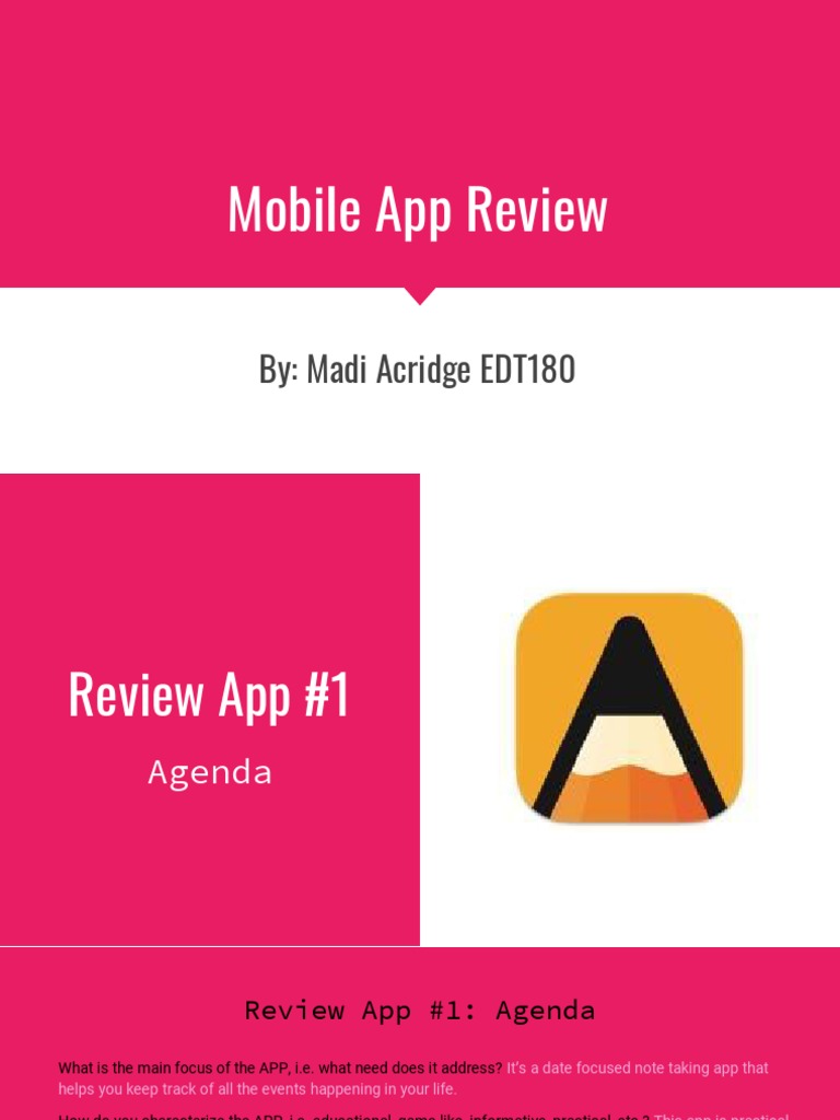 Mobile App Review | PDF | Mobile App | Usability