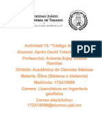 Código de Ética de Ingeniería Geofísica