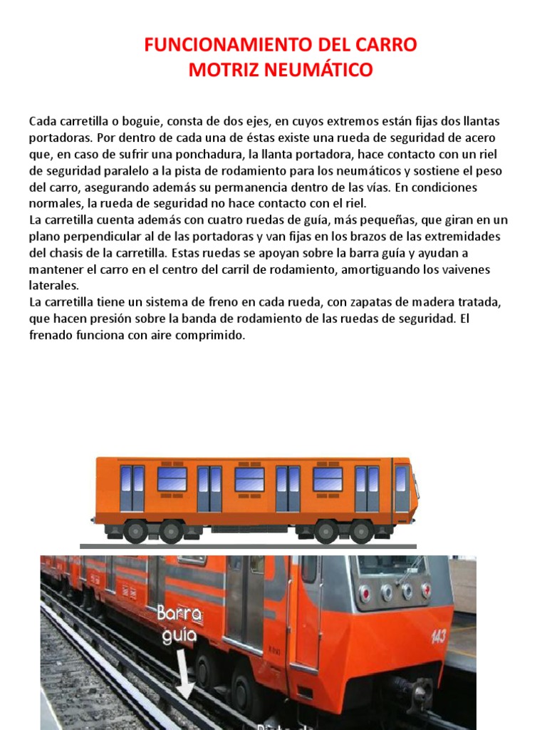 Como Funciona El Metro CDMX | PDF | Transporte ferroviario | Neumático