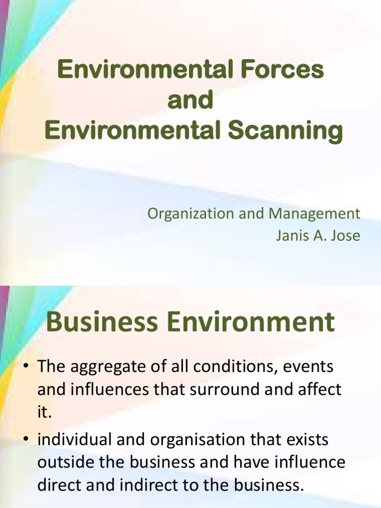 Environmental Forces in Business Context | PDF | Ecology | Business