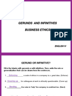 Gerunds and Infinitives Business Ethics
