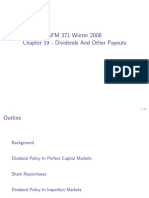 AFM 371 Winter 2008 Chapter 19 - Dividends and Other Payouts