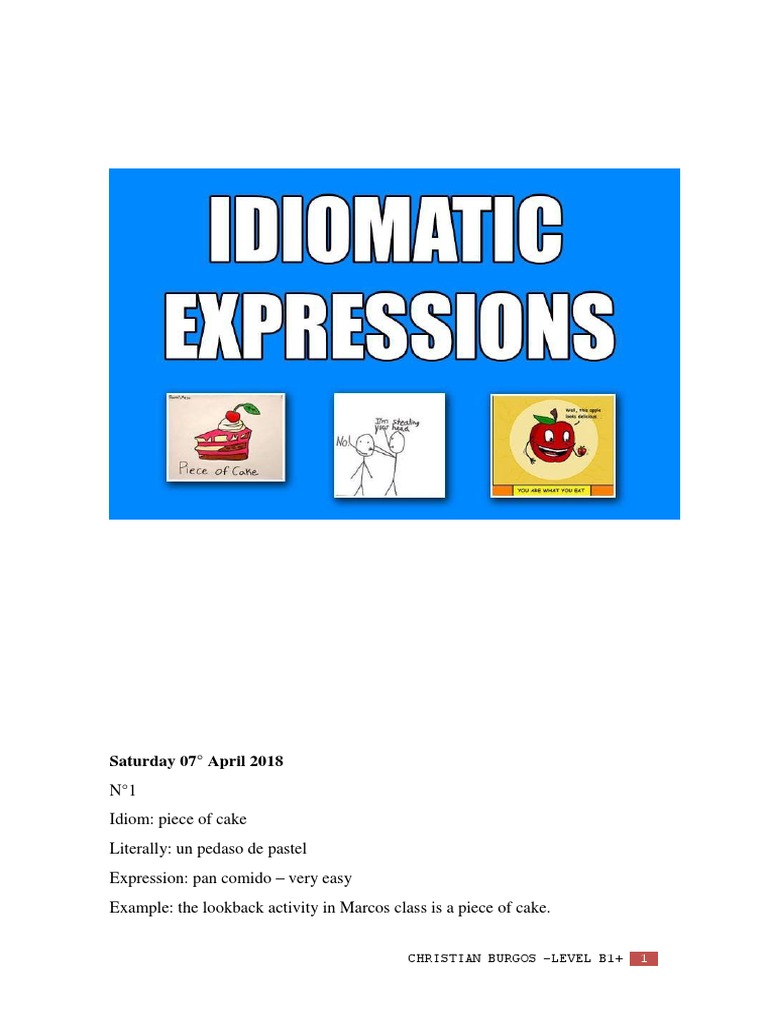 Saturday 07 | PDF | Idiom | Lexical Semantics