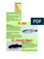 Biodiversidad de Las Especies Acticas Del Lago Titicaca