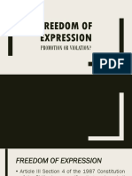 Freedom of Expression: Promotion or Violation?