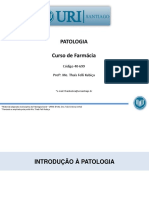 1 - Introdução Ao Estudo Da Patologia