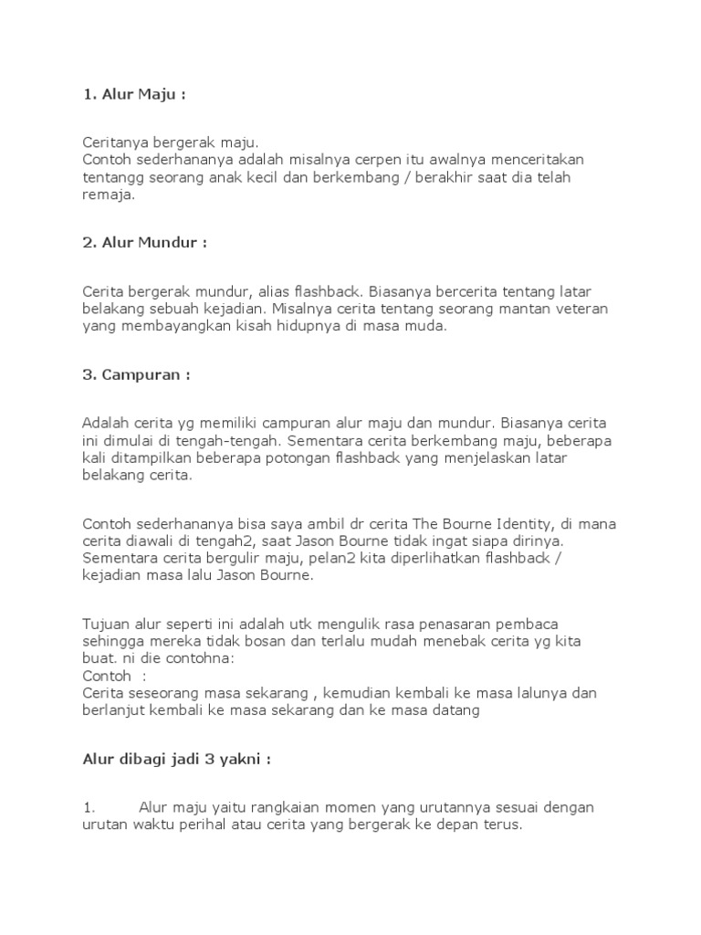 Contoh Cerita Alur Maju Cara Golden