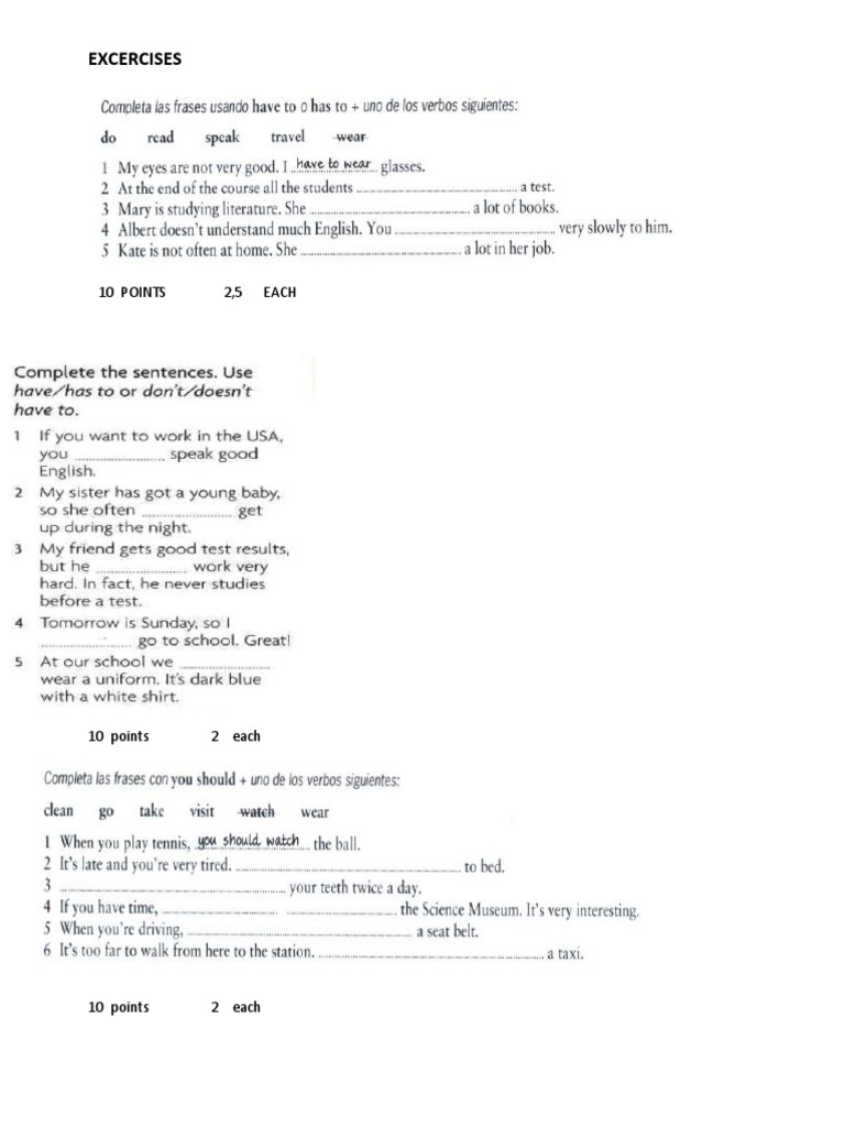 Exercise Points Allocation Guide | PDF | Games & Activities