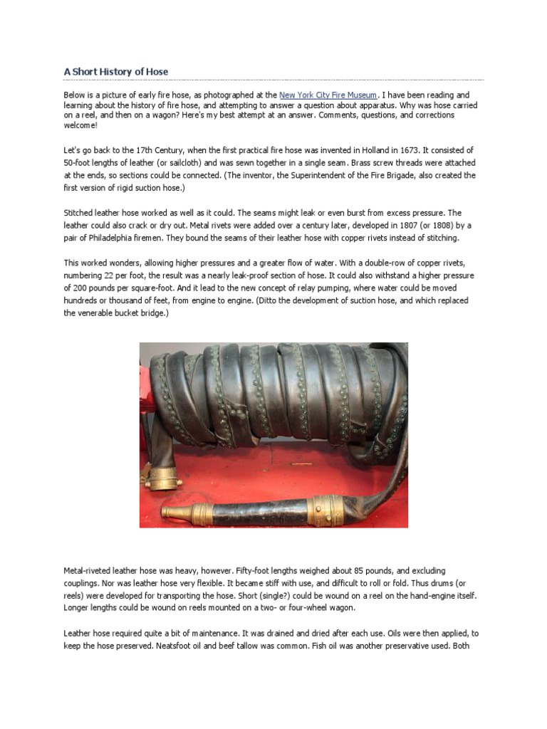 A Short History of Hose PDF Nature
