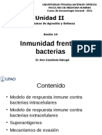 Inmunidad frente a bacterias intracelulares y extracelulares