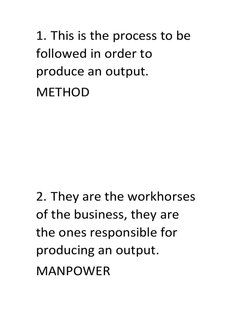 Essential Elements for Business Output | PDF
