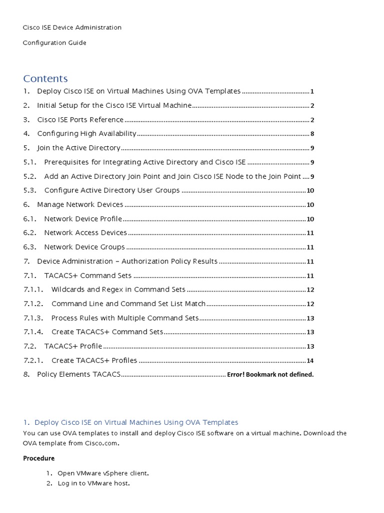 Cisco ISE Device Admin Configuration Guide | PDF | Active Directory ...